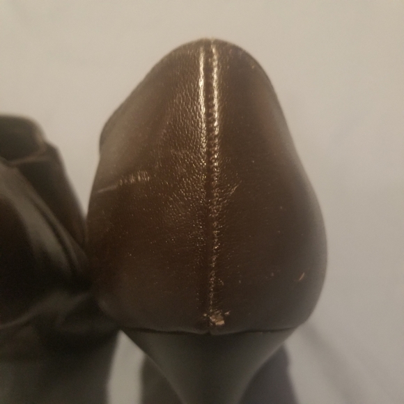 Greenwich village women's brown leather stiletto heel ankle booties - Picture 5 of 12